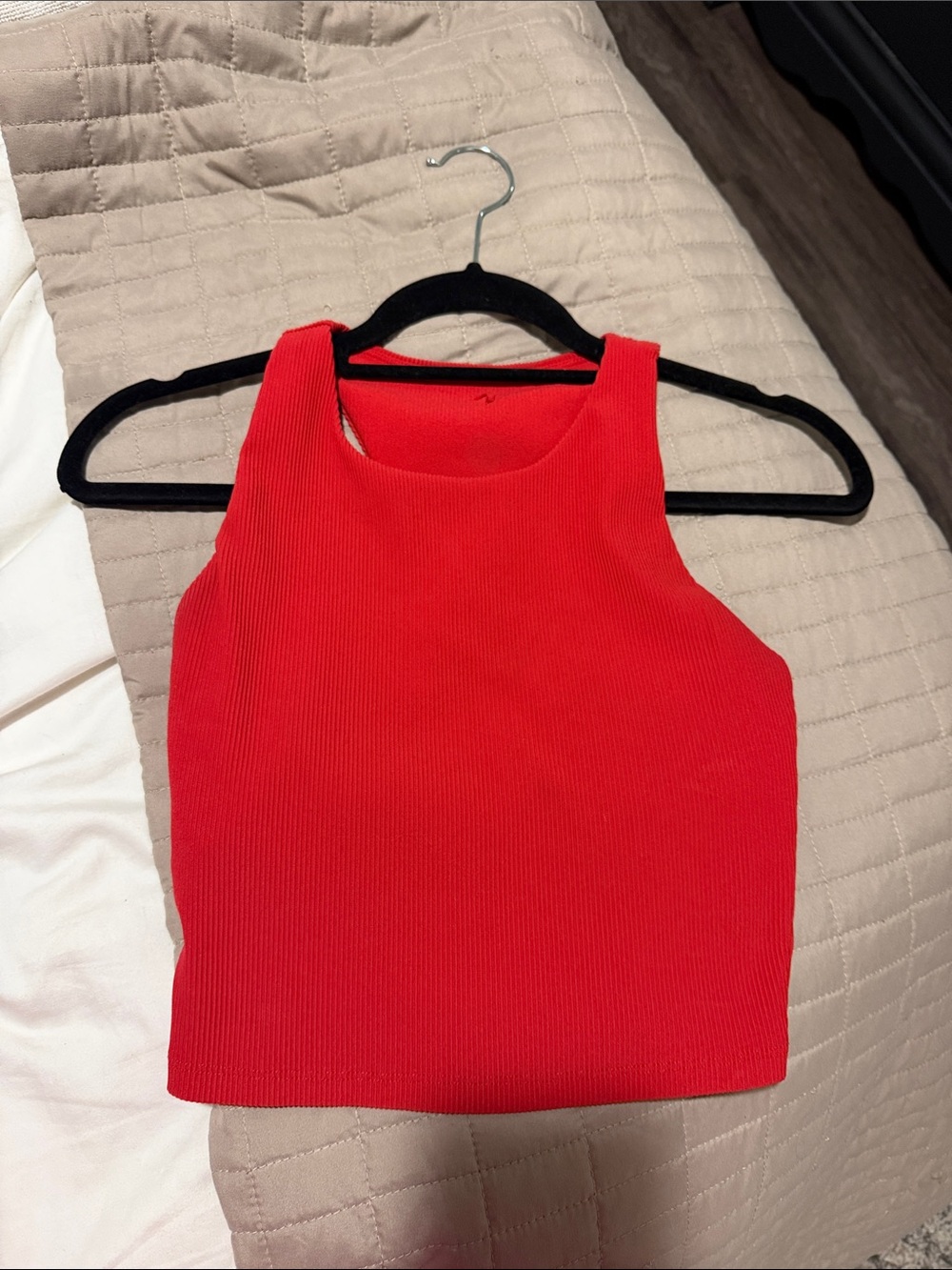 BuffBunny Red Ribbed Crop Tank